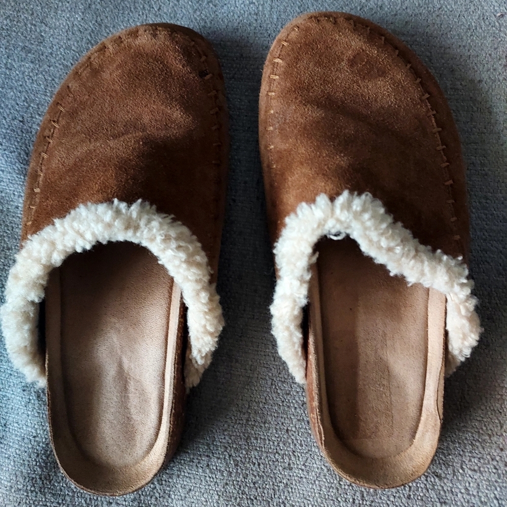 Crown Vintage Lowri Brown Suede Slip-On Slippers Sz-8.5
